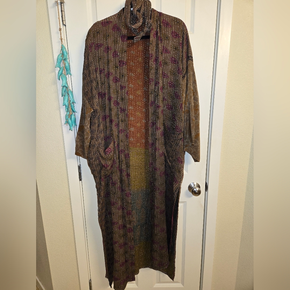 Kantha Bae Magestic Overdyed Long Kimono